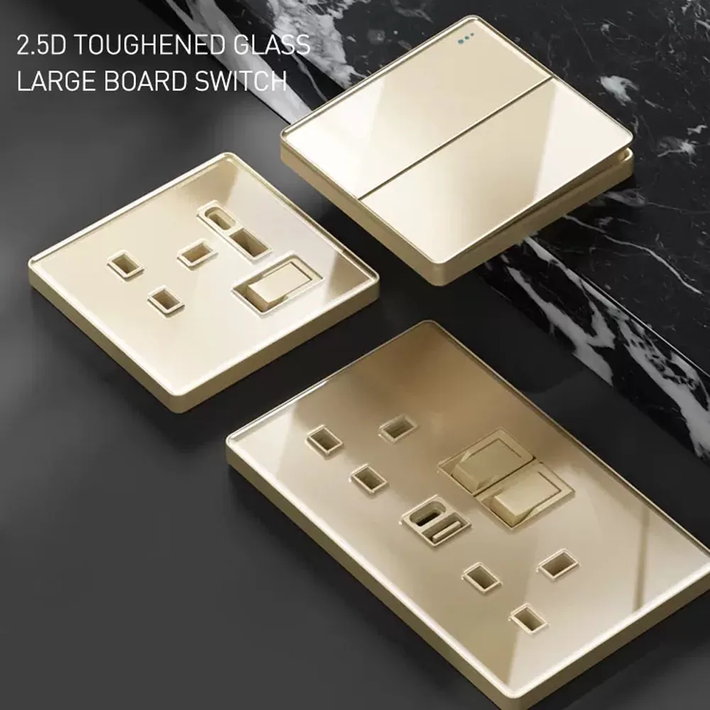 Розетка 13А для Великобритании USB Type-C розетка быстрой зарядки система