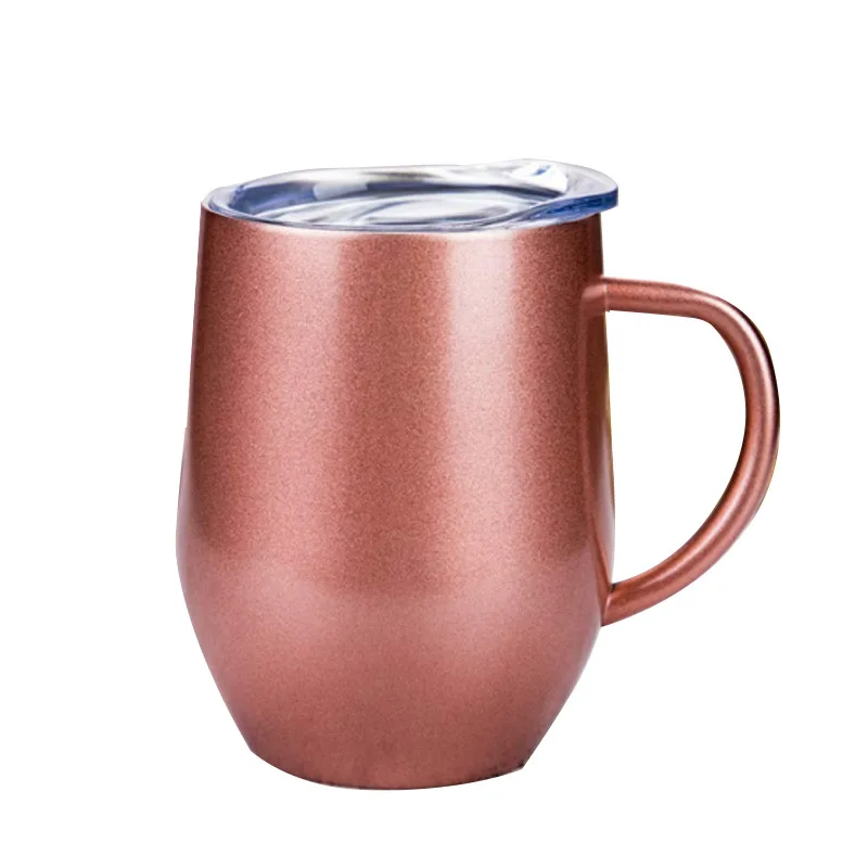 Кофейная кружка 12 унций вакуумная из нержавеющей стали 304 с крышкой сохраняющая