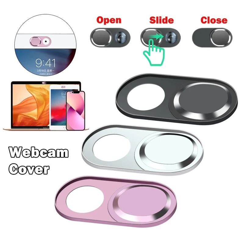 

1/3PCS Metal Camera Privacy Protection Cover Ultra Thin Anti-Peeping WebCam Slider Len Caps For Mobile Phone Tablets PC Laptops