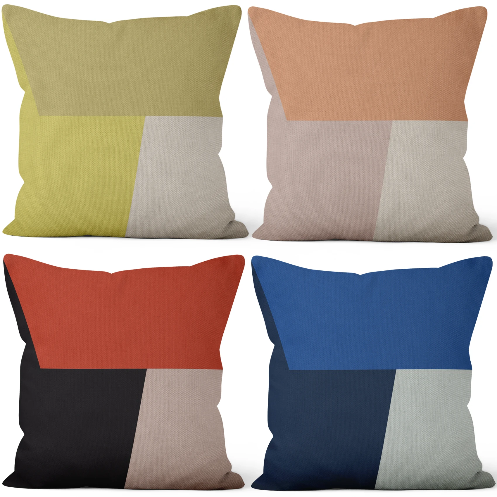 

Fresh and Modern Geometric Printing Polyester Square Pillow Cushion Cover Car Sofa Pillowcase Simple Home Decoration Ornaments