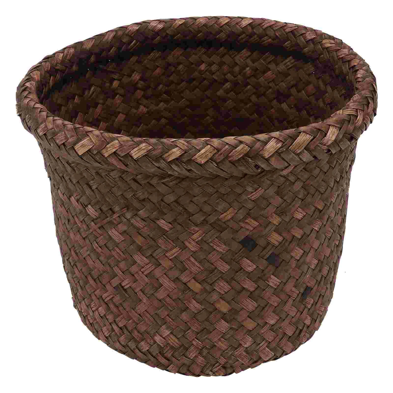 

Basketwoven Flower Pot Planter Seagrass Indoor Rattan Wickerstoragebaskets Planters Pots Flowerpot Cover Seaweed Straw Balcony