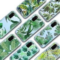 green leaf case for samsung note 9 10 20 plus lite s9 s9plus s10e s10 5g s20ultra s20 fe s22 a10 a20e soft silicone tpu cover