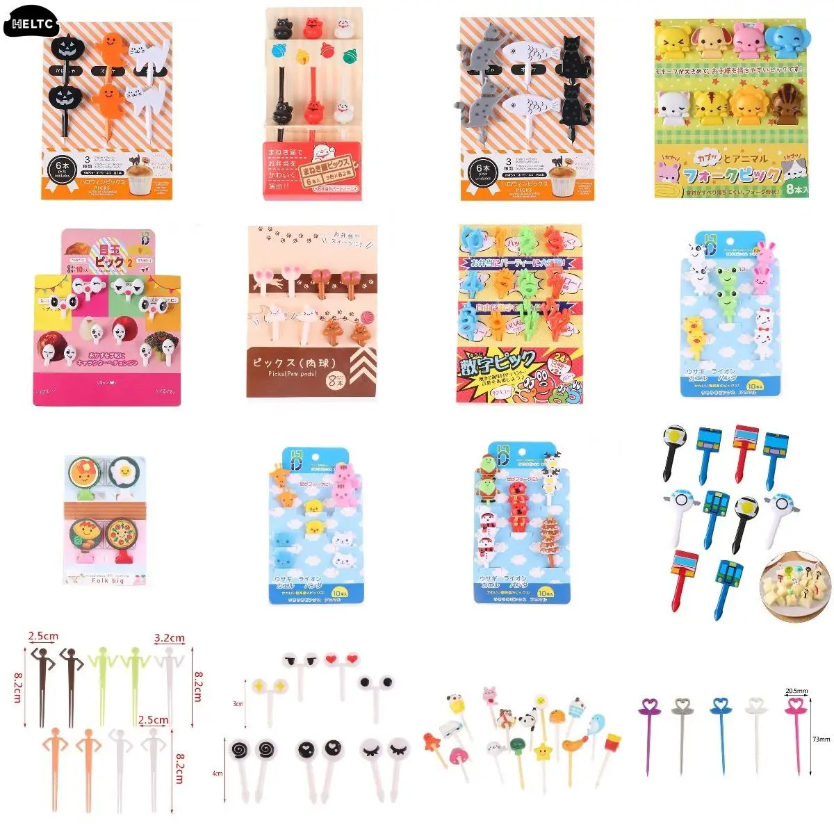 

Cute Mini Animal Farm Cartoon Food Picks Children Snack Cake Dessert Food Fruit Forks Lunch Bento Accessories Lunch Party Decor