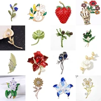 high end fashion exquisite rhinestone drip oil fruit plant bouquet ladies clothing accessories brooch