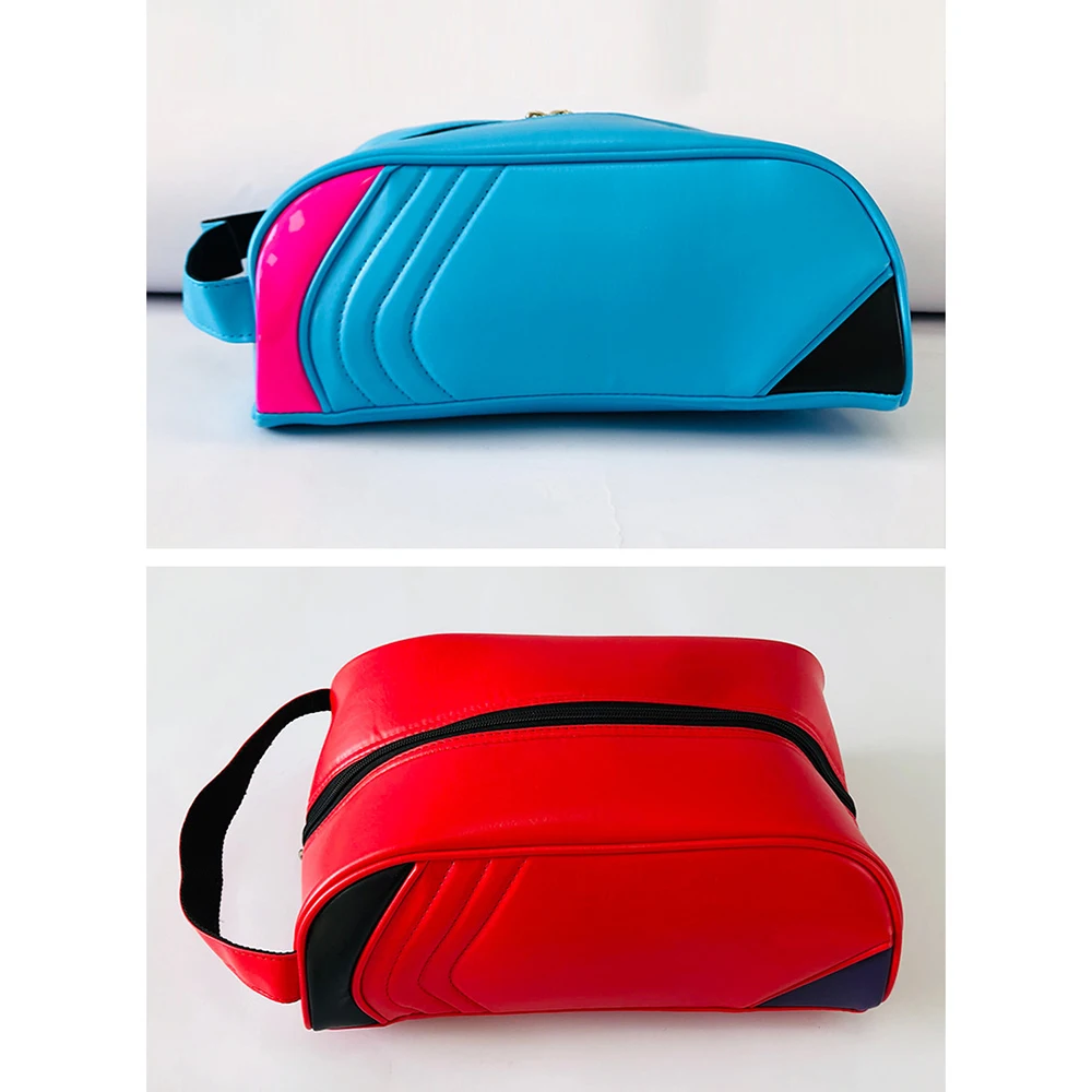 Outdoor Sports Shoes Bag Fashion Golf Shoe Handbag Arge Capacity Bag Zipper Golf PU Storage Bag Lightweight Breathable Handbag