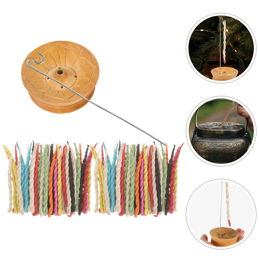 

Rope Meditation Holder Burner Aromatherapy Wooden Decorative Home Tibetan