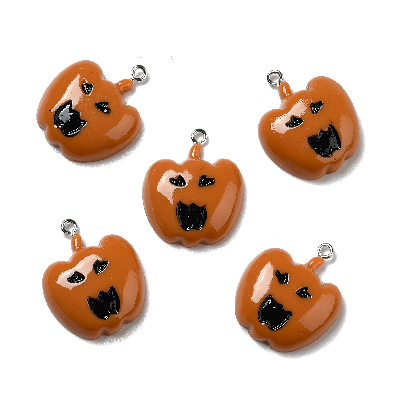 30pcs Halloween Opaque Resin Pendants Ghost Pumpkin Black Cat Evil Charms for Party Decor Earring Necklace Jewelry DIY Making