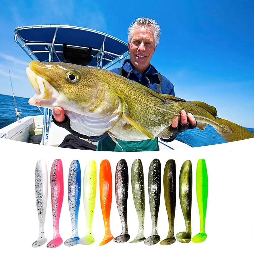 

10Pcs 5.5/6.3/7/9mm Soft Fishing Lure Artificial Silicone Trout Shad Carp Sinking Baits Jigging Wobblers Fishing Lures Tackle