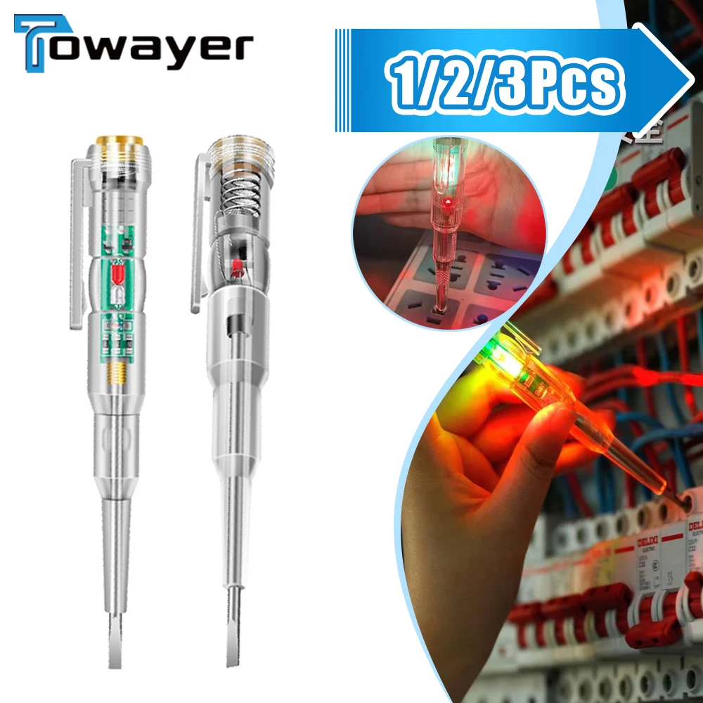 

1/2/3Pcs Intelligent Induction Power Voltage Detector Pen Voltmeter 70-250V Circuit Tester Electrical Screwdriver Indicator Tool