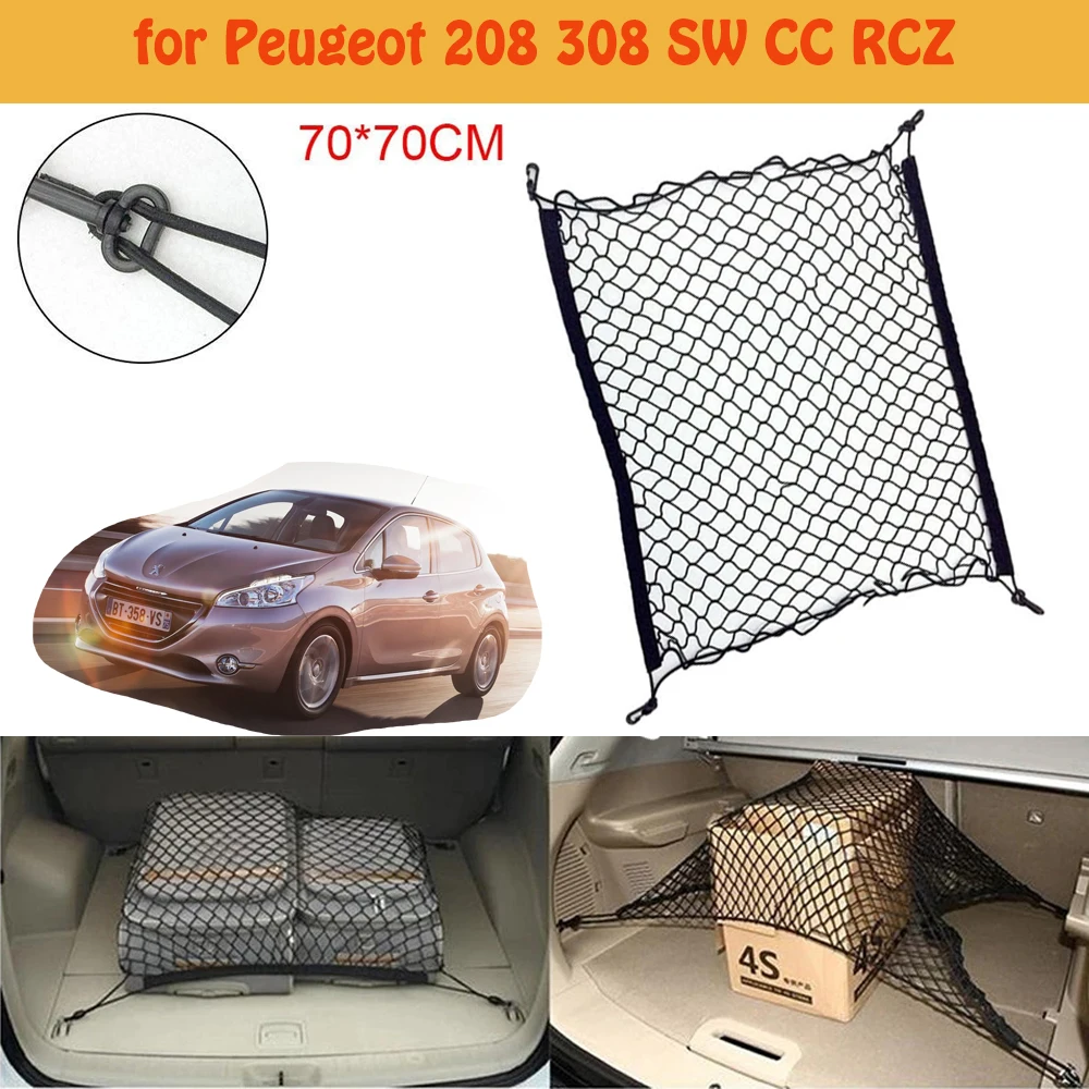 Для Peugeot 208 308 SW CC RCZ багажник автомобиля сетчатые крючки для груза органайзер