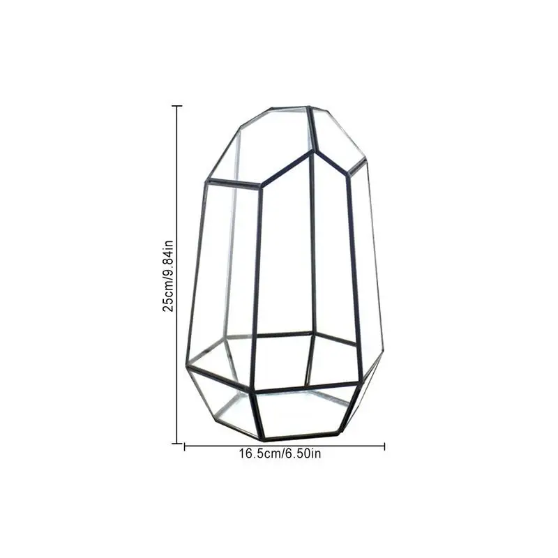 Glass Terrarium Geometry Enclosed Ecosystem Indoor Irregular Opened Glass Flower Pot Home Garden Tabletop Decoration Container images - 6