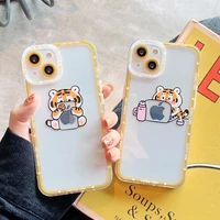 for iphone 13 pro max case cute cartoon tiger clear soft tpu phone cover for iphone 11 12 pro xs max xr x 8 7 plus se 2020 cases