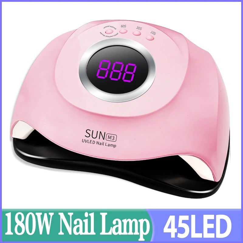 

Powerful Sun M3 Spuer Nail Lamp 180W 45 Beads UV LED Lamp Quick Drying All Gel Polish Drying Lamp Professional Auto Nail Dryer