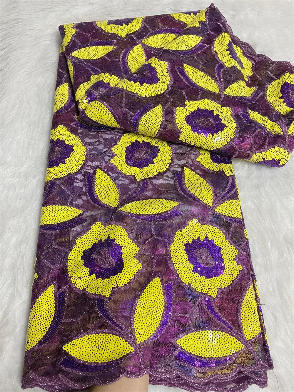 Тюлевая кружевная ткань в африканском нигерийском стиле с блестками сетчатая