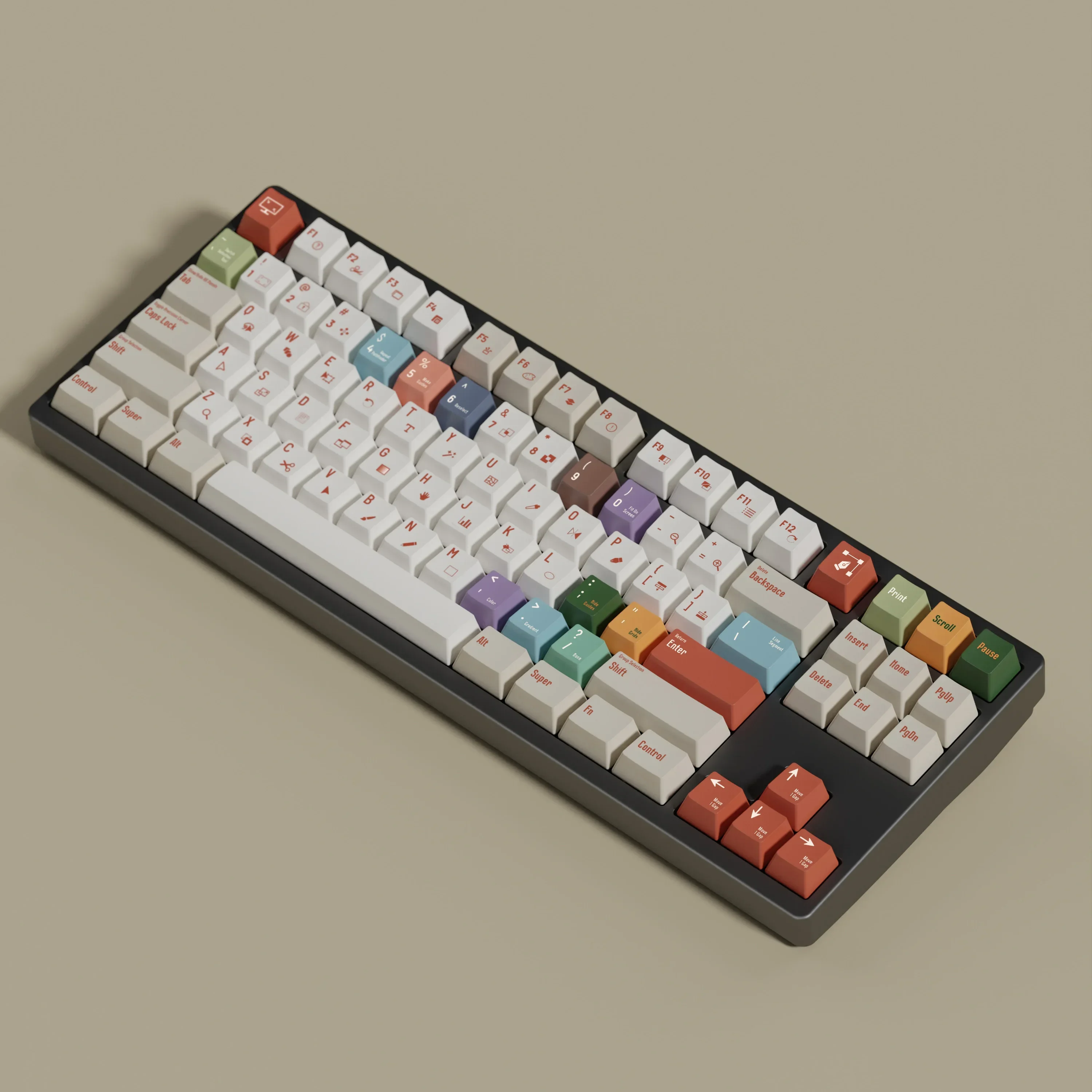 Тема AIer PBT сублимационные ретро колпачки для клавиш Cherry Profile индивидуальные