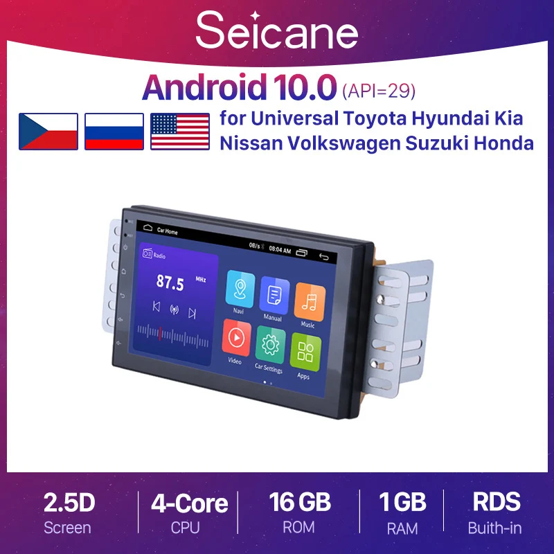 Seicane 2 DIN Universal Android 10.0 Car GPS Multimedia Navi Stereo Player for Nissan QASHQAI/X-TRAIL TOYOTA COROLLA Hyundai Kia