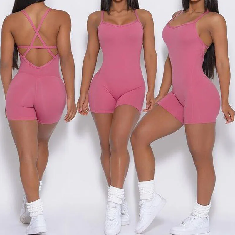 

One Piece Yoga Set New Seamless Bodysuit Women's Jumpsuit Sexy Backless High Waist Tight Sportwear Women Fitness Sport Jumpsuit