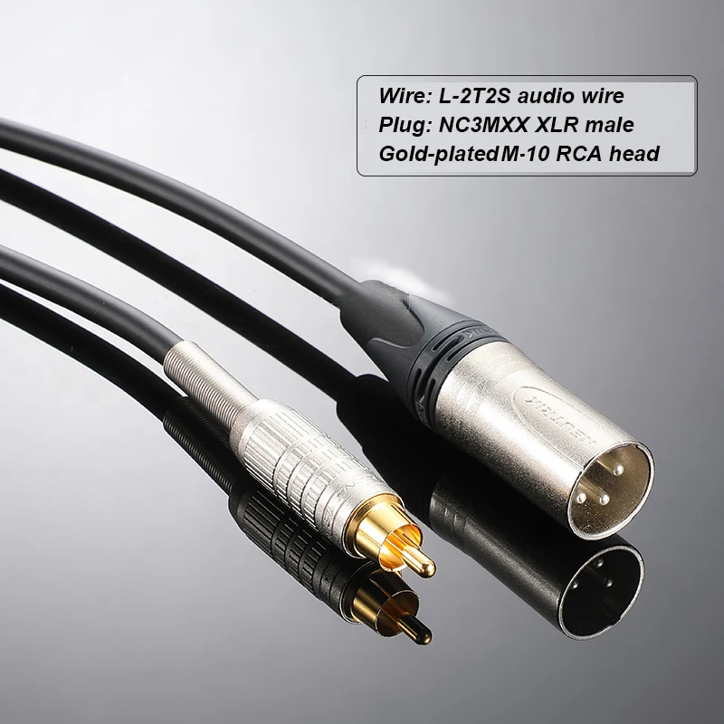 

F-10 XRNC-MM Audio Adapter RCA to XLR Male to Female Connector Cable Audio Balanced 0.75m/1 /1.5 /2/ 3 / 5/ 8 /10 / 15 /20/ 30m