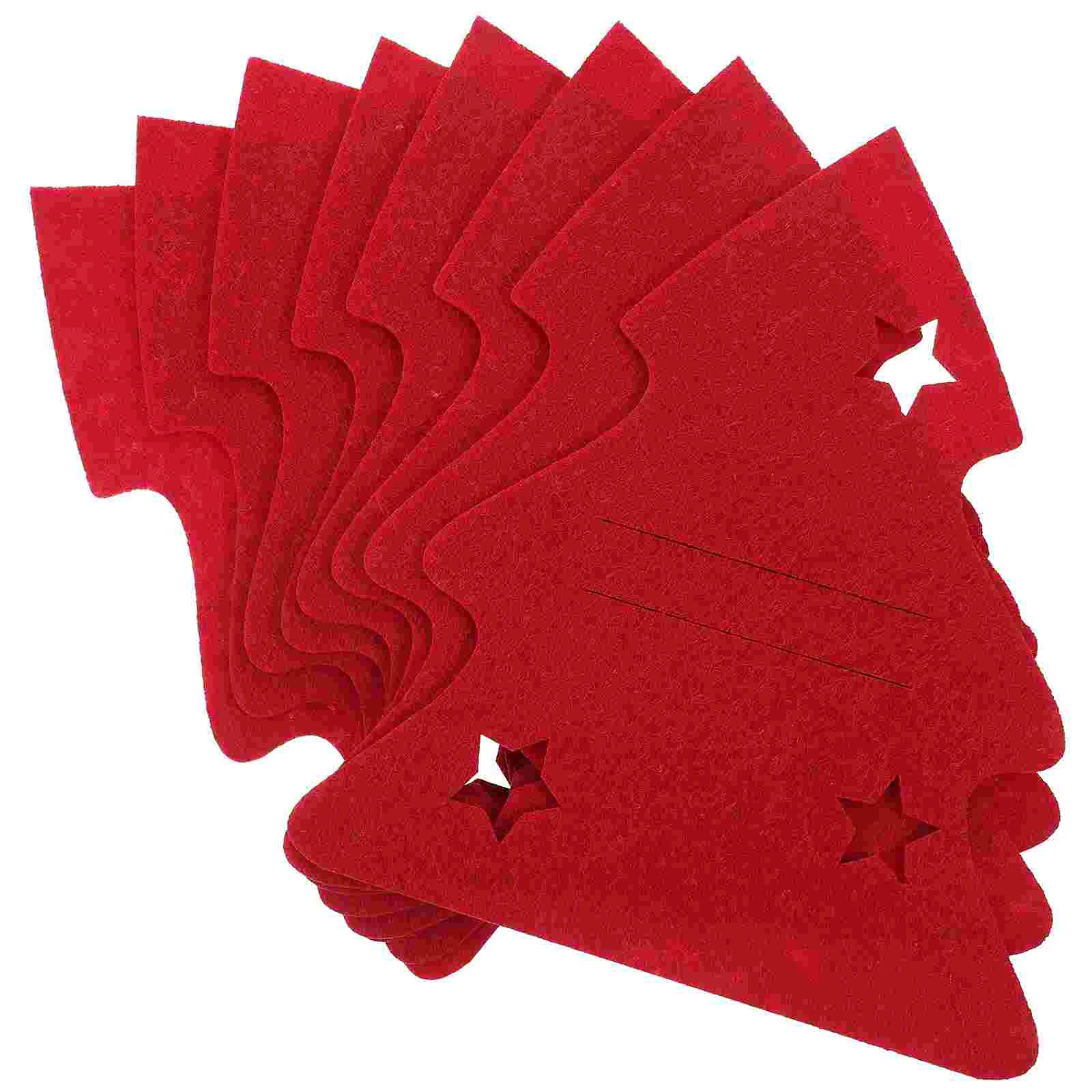 8-комплект зимней рождественской елки набор сумок для столовых приборов