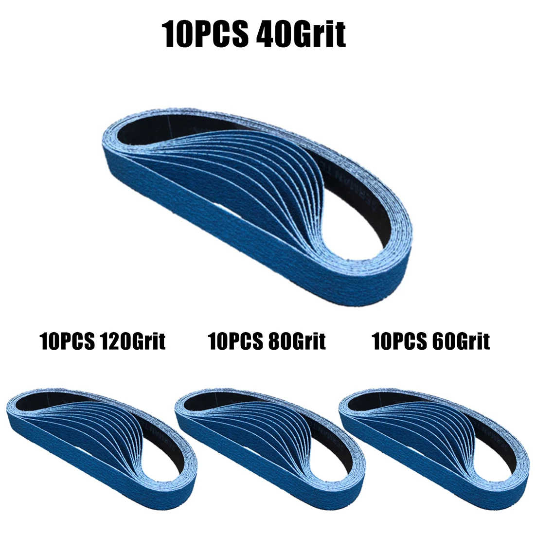110 шт. циркониевая Шлифовальная Пилка, шлифовальные ленты 40/60/80/120, зернистость 20 мм X 520 мм, абразивные ленты, шлифовальные ленты для дерева, мягкого металла