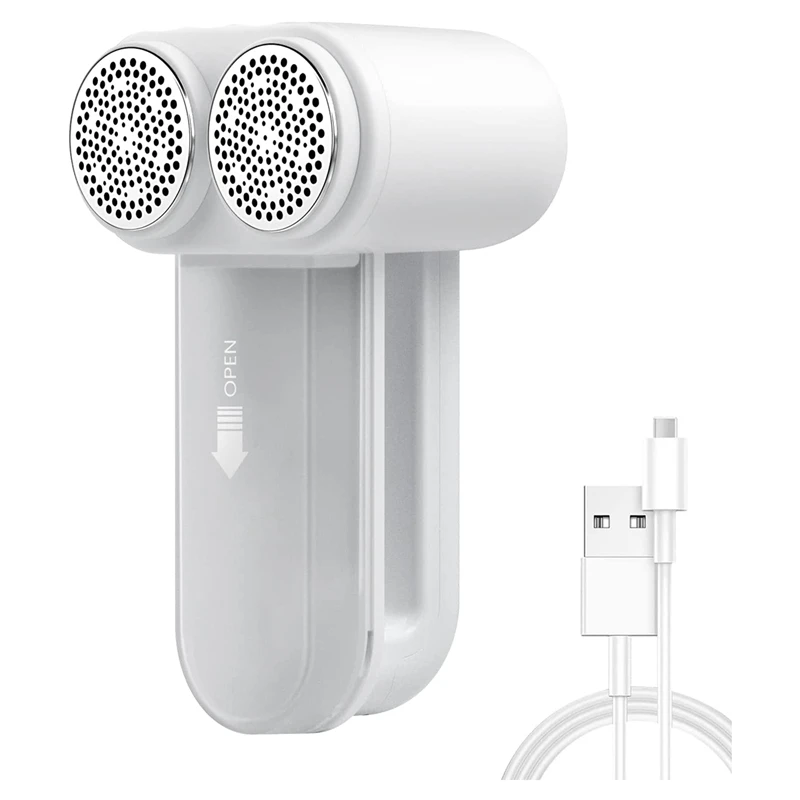 

1 Piece Fabric Shaver, Electric Lint Remover, Wireless Handheld Sweater Shavers With Lint Rollers, Dual-Head Lint Shaver Plastic