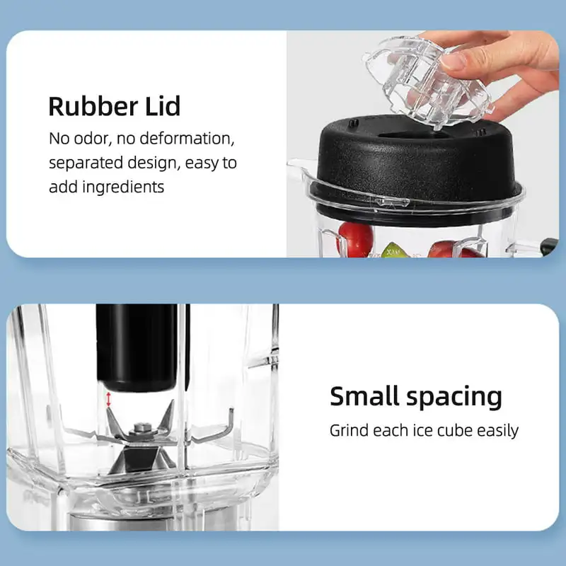 

Professional 2200 Watts Blender Smoothie Maker 9 Speeds for Home Kitchen Party Christmas Gift, Gray