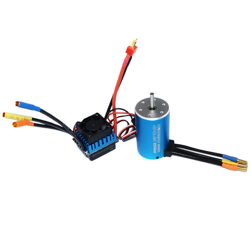 

60A ESC/2600KV Splashproof Brushless Motor 50000 Max Speed For 1:10 RC Car Truck Tool