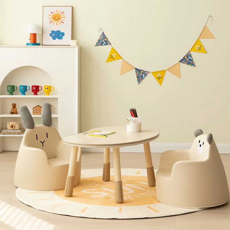 

Baby Minimalist Desk Girl Plastic White Childrens Table Creativity Writing Mesinha Com Cadeira Infantil Children Furniture