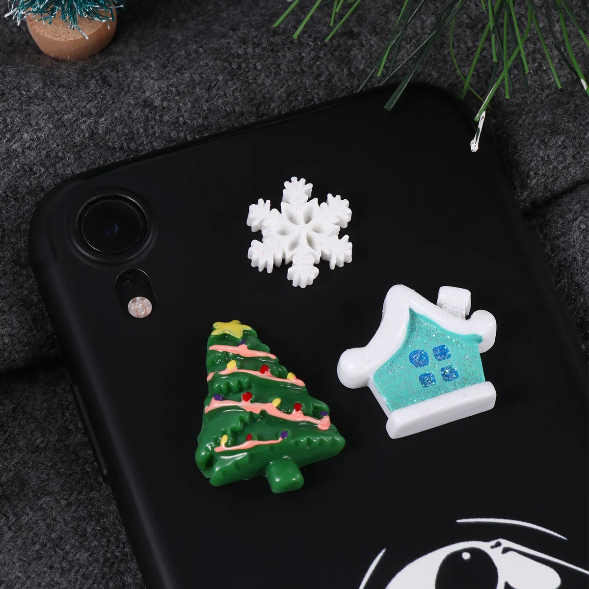 SUPVOX 50 шт. подвески из смешанной смолы с плоской задней частью рождественские