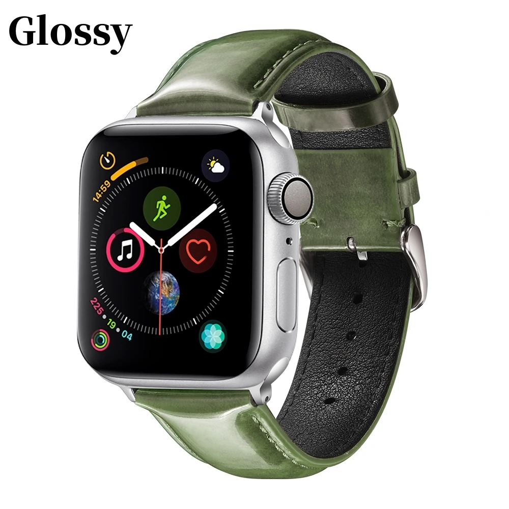 

Smooth Genuine Calfskin Leather Strap for Apple Watch Band 44mm 42mm 38mm 40mm Replace Bracelet for Iwatch Series 6 5 4 Se 3 2 1