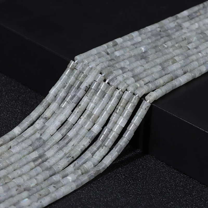 

3A Labradorite Tube Stone Beads Natural Cylindrical Shape Loose Spacer Bead For DIY Bracelet Necklace Earrings Accessories 4mm