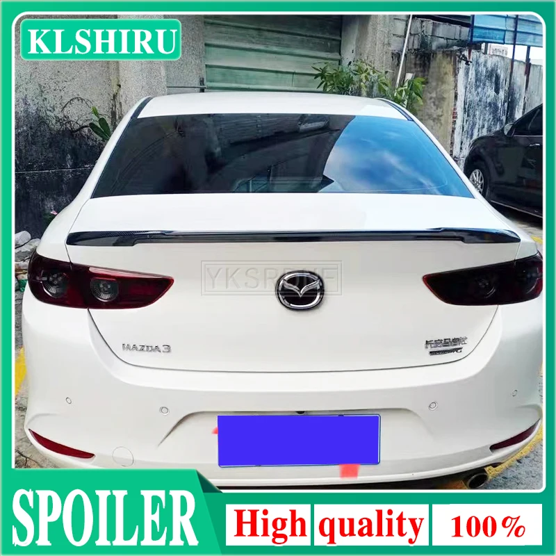 

ABS plastic primer color rear tail box wing spoiler auto parts for Mazda 3 Axela sedan 2019 2020 2021