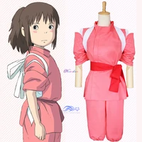 japenese anime spirited away cosplay suit takino ogino chihiro cosplay costume kohakunushi kamikakushi women pink kimono set