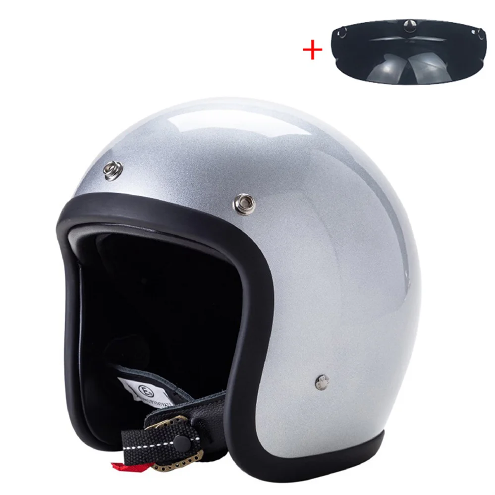 

Japan Technology 500TX TT&COCASCOS Vintage Open Face Helmet Cafe Racer Retro Fiberglass Motorbike Scooter Riding Jet Casco Moto