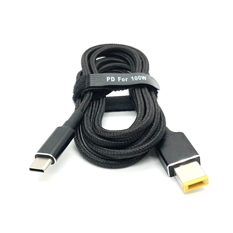 

100W USB Type C Laptop Power Adapter Charging Cable Cord Dc Jack Plug Dual E-Mark Chip Converter For Hp Laptops