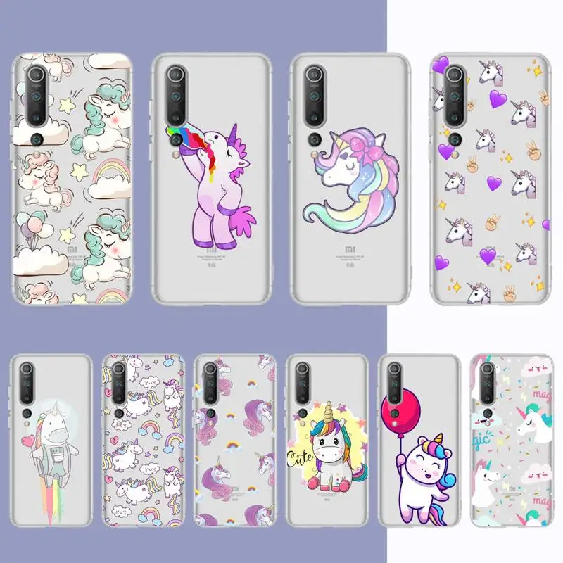 

Cartoon Unicorn Phone Case For Redmi Note 5 7 8 9 10 A K20 pro max lite for Xiaomi 10pro 10T
