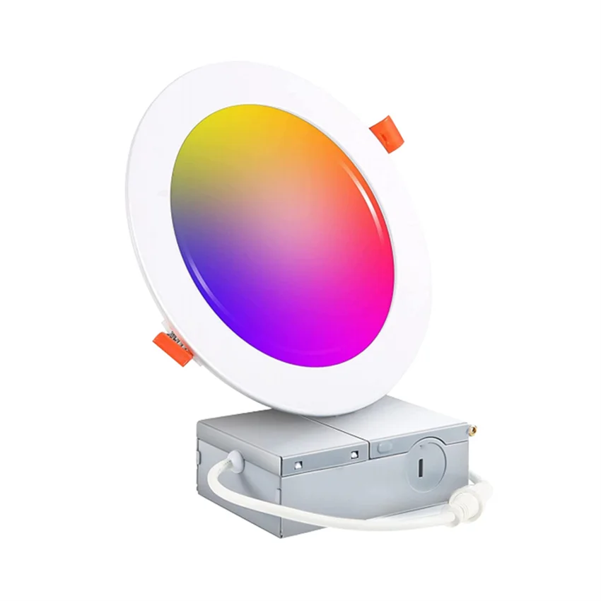

4inch 9W Tuya APP WIFI Smart LED Downlight Dimmable RGBCCT LED Spot Ceiling Lamp Recessed Downlights Round Panel Light