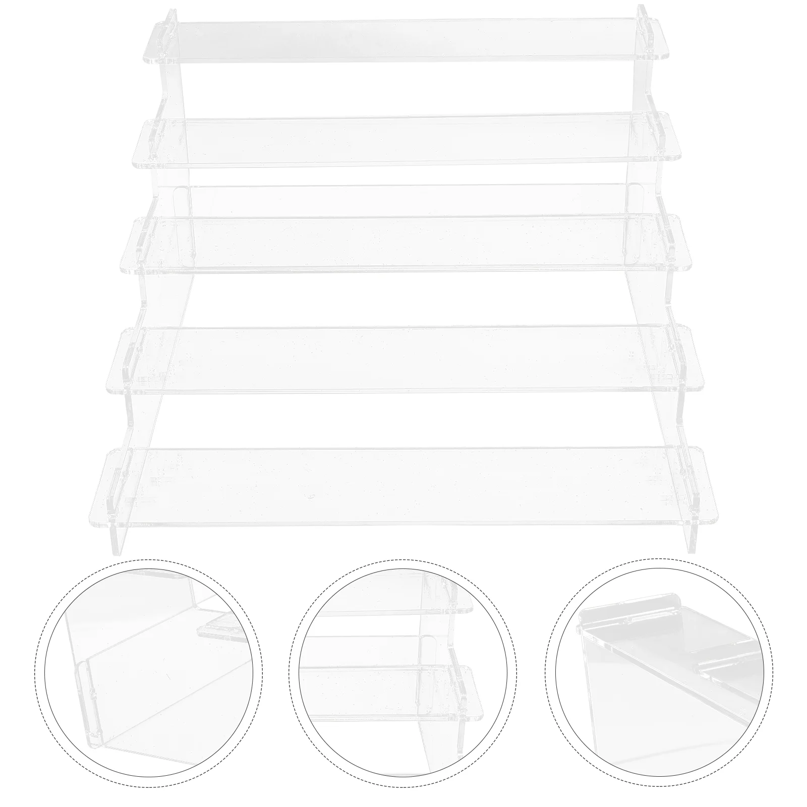 

Transparent Ladder Display Rack Cupcakes Stand Multilayer Acrylic Jewelry Product Tiered Clear Stair-type Perfume