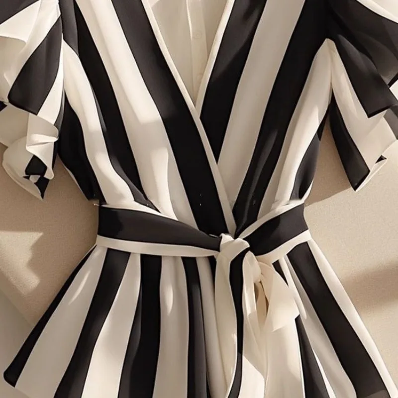 Укороченный топ с V-образным вырезом бандажная блузка на талии сексуальные