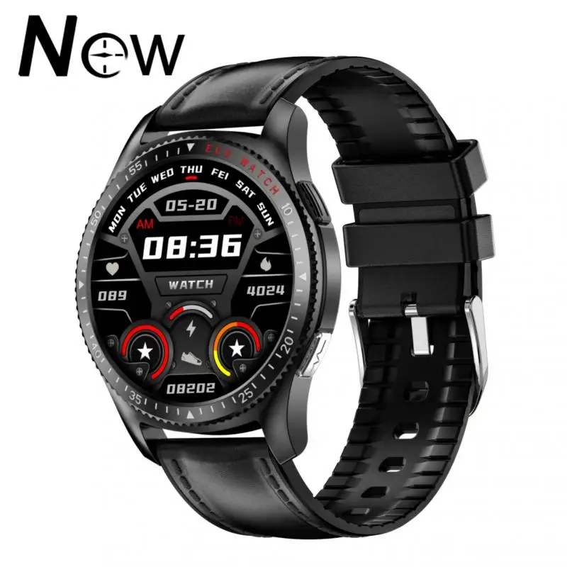 

PPG+ECG Men Smart Watch Bluetooth Call Health Rate Health Monitor Reminder Sports Smart Watch 240*240 1.28inch IPS HD screen