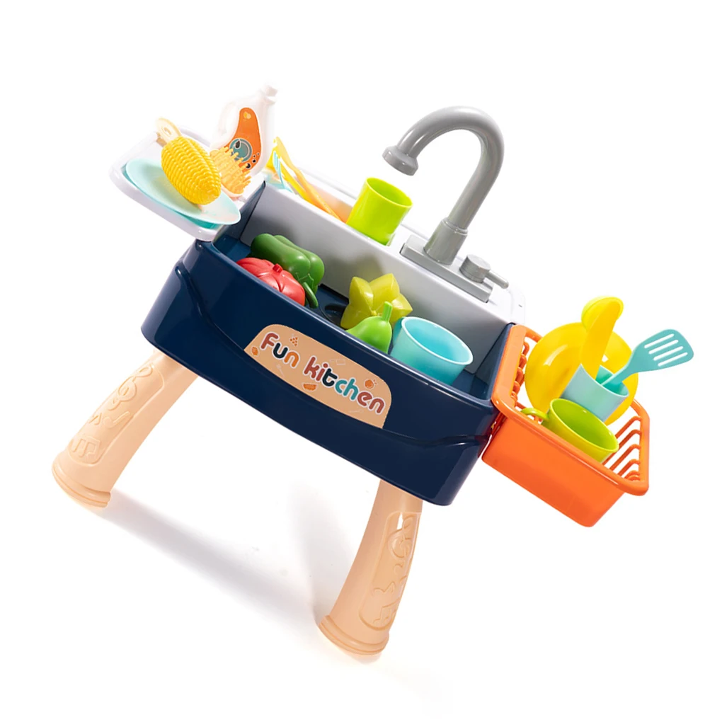 

Имитация игрушки для кухонной раковины Детские принадлежности тонкая работа компактный размер без заусенцев игрушки для мытья подарок на день рождения розовый