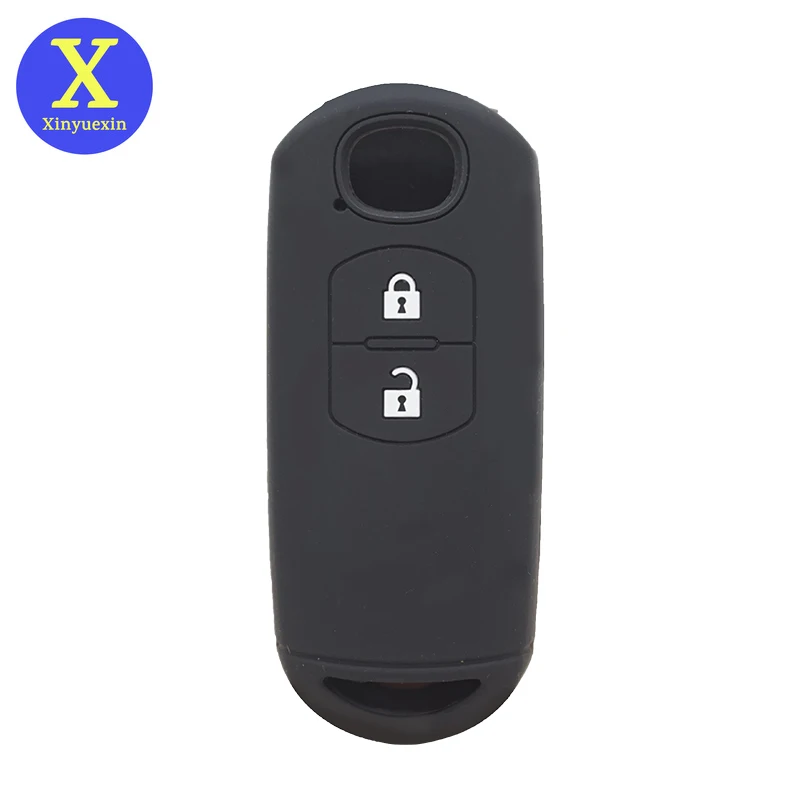Xinyuexin-funda de silicona para llave de coche, Protector de 2 botones para llave remota de Mazda CX-5 /CX5 Atenza CX-7 MX5, accesorio de coche