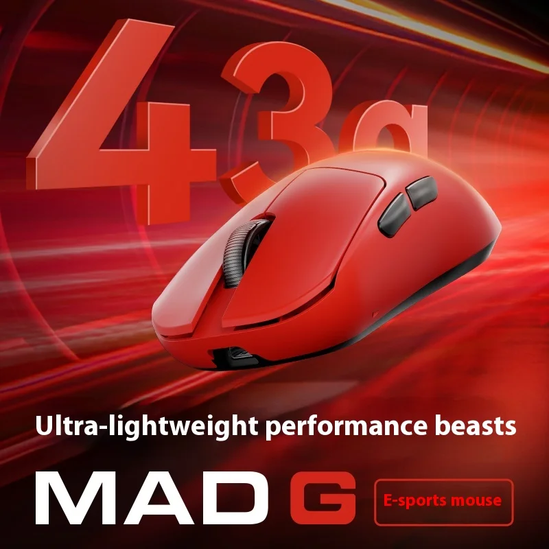 Игровая мышь MADLIONS MAD G MAX двухрежимная 8k скорость покатания Paw3395 датчик для