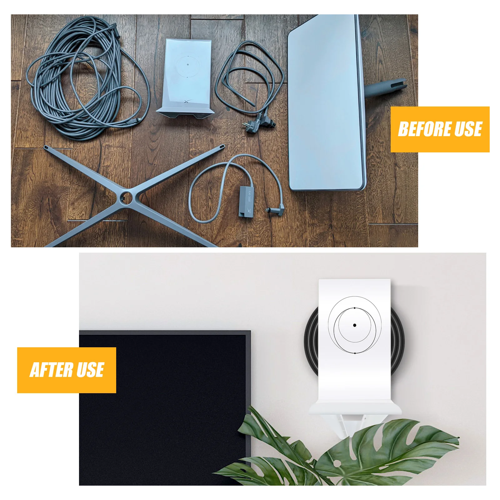 

​White WiFi Router Protective Holder Wall Mount Stand for Starlink Gen 2 Router Bracket