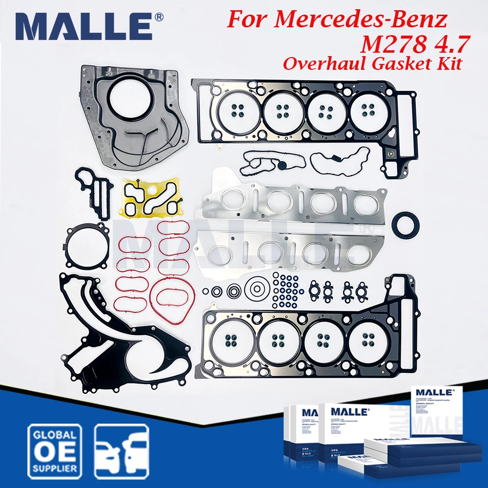 Фото Комплект для ремонта прокладок двигателя для Mercedes Benz M278 4.8T E550 CLS500 GL450 SL550, автомобильные аксессуары 2780160125   A 2780160020 №1