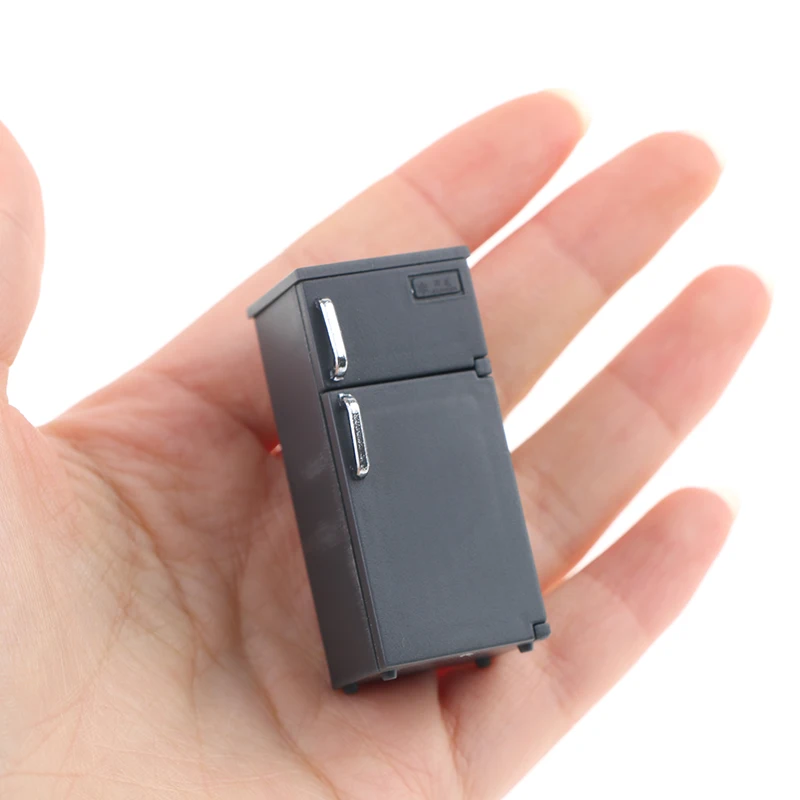 

1/12 Dollhouse Miniature Kids Toys Kitchen Fridge Freezer Miniature Scene Model Childhood Memories for Dolls House Accessories