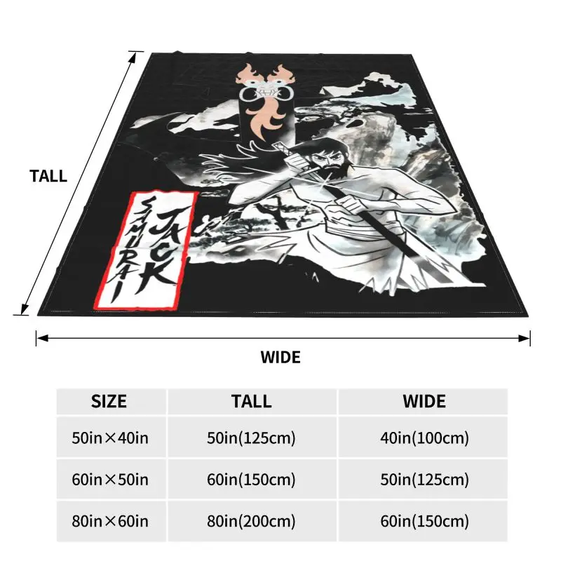 Бархатное покрывало Samurai Jack Aku удобное для дивана можно стирать в стиральной