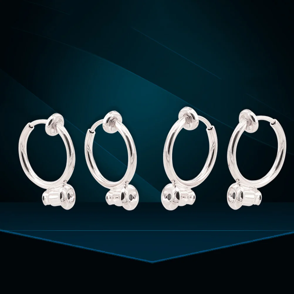 18 шт. серьги с сохранением цвета без отверстий непористые гладкие зажимы для