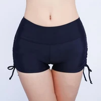 side drawstring great elasticity swimming trunks beachwear lady high waist diving swimming trunks for water activity
