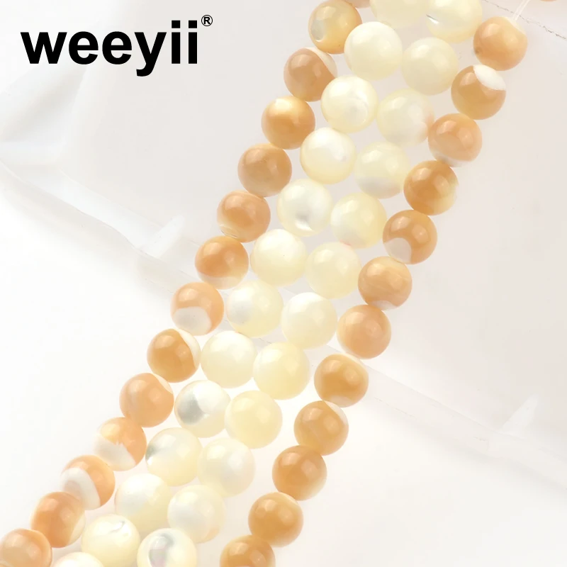 Бусины из натурального камня белые раковины круглые бусины-разделители россыпью